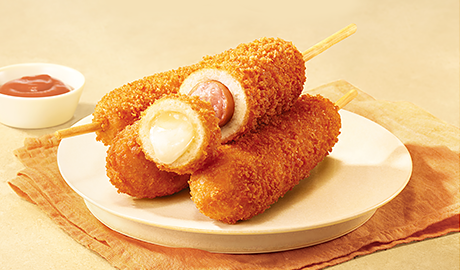 올바르고 반듯한</br>
치즈 찹쌀 핫도그

